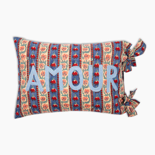 Le Pillow Cover in Blue Amour